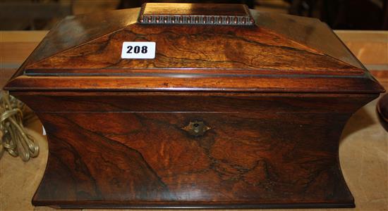 Victorian rosewood sarcophagus box
